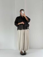 شومیز شیشه ای تک جیب کد 220653 - تصویر 14