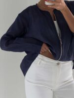 شومیز و کراپ شیشه ای زیپدار کد 220651 - تصویر 13