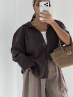 شومیز تک جیب سونیا کد 220667 - تصویر 24