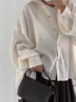 شومیز شیشه ای پشت چاک کد 220665 - تصویر 19