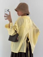 شومیز شیشه ای پشت چاک کد 220665