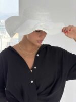 کلاه ساحلی پاپیونی کد 310863 - تصویر 2
