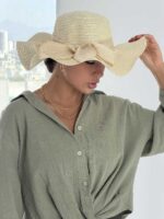 کلاه ساحلی پاپیونی کد 310863 - تصویر 4