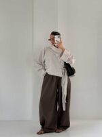 شومیز راه راه 2 تیکه کد 220673 - تصویر 3