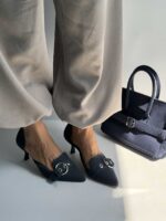 کفش پاشنه ای سگک دار کد 141161