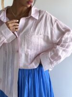 شومیز ترکیبی تک جیب کد 220683 - تصویر 11
