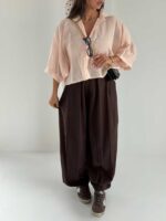 شومیز راه راه باکسی کد 220697 - تصویر 4