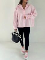 شومیز لینن پشت چاک کد 220631 - تصویر 8