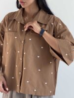 شومیز لینن HEART کد 220629 - تصویر 4