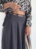 شلوار کمرکش بنددار کد 102304 - تصویر 6