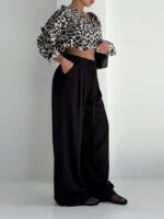 شلوار ویسکوز بنددار کد 102312 - تصویر 5