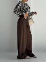 شلوار ویسکوز بنددار کد 102312 - تصویر 8