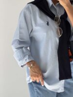 شومیز رویه دار POLO کد 220694 - تصویر 3