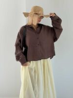 شومیز پیله ای آرالیا کد 220686 - تصویر 28