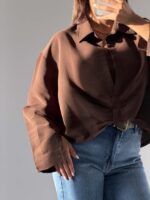شومیز PERRY جلو گره کد 220698 - تصویر 2