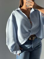 شومیز PERRY جلو گره کد 220698 - تصویر 8
