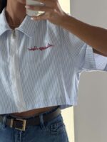 شومیز نیم تنه DEAGECT کد 220705 - تصویر 3
