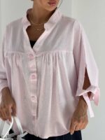 شومیز لینن چین دار کد 220687 - تصویر 15