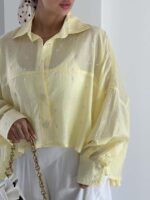 شومیز نگینی پاپیونی کد 220709 - تصویر 23