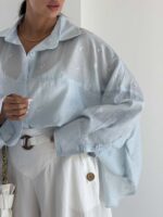 شومیز نگینی پاپیونی کد 220709 - تصویر 27