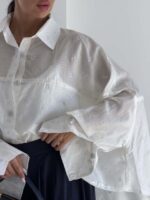 شومیز نگینی پاپیونی کد 220709 - تصویر 31