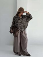 شومیز یقه هفت پلنگی کد 220715 - تصویر 18