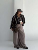 شومیز ترکیبی 2 رنگ کد 220710 - تصویر 5