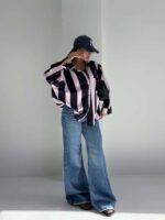 شومیز ترکیبی 2 رنگ کد 220710 - تصویر 9