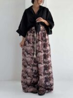 ست شومیز و شلوار طرح گل کد 160954 - تصویر 16