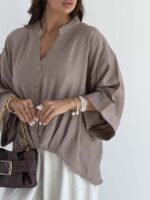 شومیز یقه 7 کارینا کد 220722 - تصویر 8