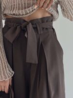 شلوار سیلک بنددار سارنیا کد 102326 - تصویر 5