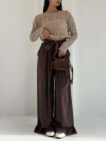 شلوار سیلک بنددار سارنیا کد 102326 - تصویر 6