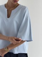 تیشرت یقه V کد 180786 - تصویر 3