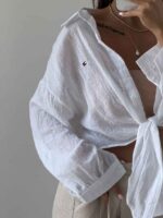 شومیز جلو گره TOMMY کد 220706 - تصویر 5