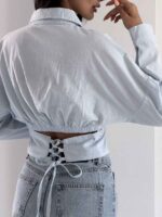 شومیز لینن نیلا کد 220702 - تصویر 6