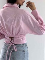 شومیز لینن نیلا کد 220702 - تصویر 2