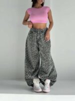 شلوار جین بالنی پلنگی کد 102310 - تصویر 6