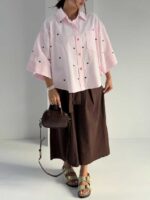 شومیز تک جیب قلبی کد 220716 - تصویر 3