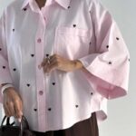 شومیز تک جیب قلبی کد 220716