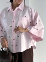 شومیز تک جیب قلبی کد 220716