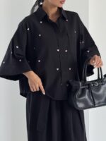 شومیز تک جیب قلبی کد 220716 - تصویر 19