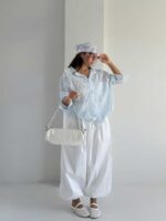 شومیز تک جیب کرکره ای کد 220520 - تصویر 9