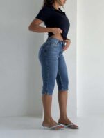 شلوار جین کاپری DILVIN کد 102351 - تصویر 4