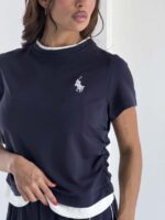 ست تیشرت و شلوار POLO نواردار کد 160982 - تصویر 3