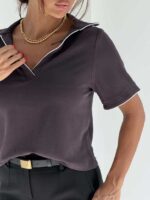 تیشرت یقه نواردار کد 180842 - تصویر 4