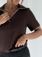 تیشرت یقه نواردار کد 180842 - تصویر 10