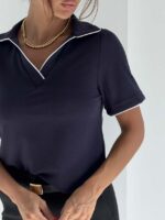 تیشرت یقه نواردار کد 180842 - تصویر 2
