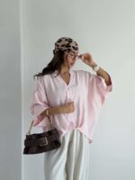 شومیز یقه 7 کارینا کد 220722 - تصویر 2