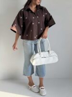 شومیز طرح بابونه کد 220728 - تصویر 6