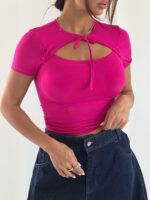 بلوز یقه گرد LYCRA کد 180599